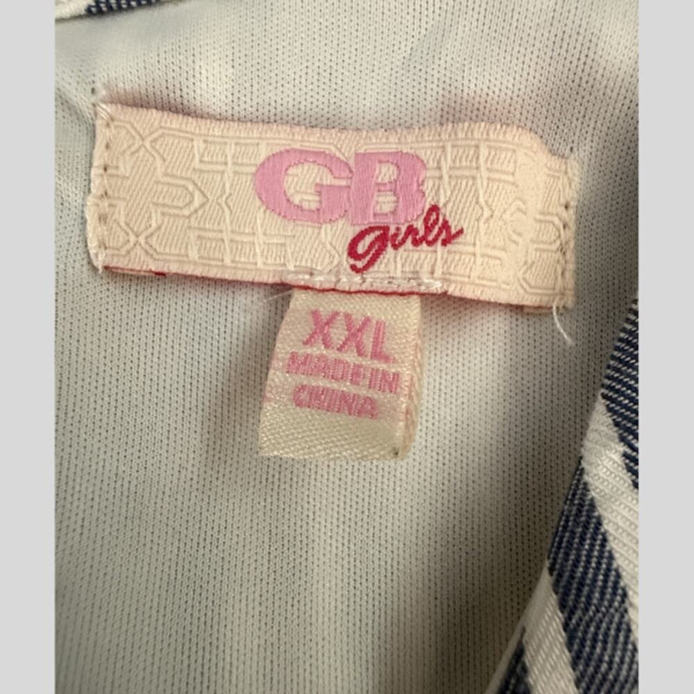GB Girls Striped Long Sleeve Wrap Romper Tassel Tie Shorts Juniors XXL - Picture 3 of 5